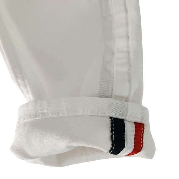 OUI Newport Slim White Jeans with Stripe Cuffs size 6 - Picture 10 of 16
